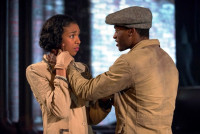 Maurice Demus is Mio and Kiayla Ryann is Miriamne in Griffin Theatre Company's Winterset at The Den Theatre.
