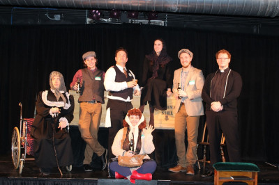 The very funny cast of Flanagan's Wake currently running at Chicago Theater Works (1113 W. Belmont)