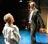 Chuck Monrois Antonio and Joseph Beal is Shlock in The Merchant of Venice.