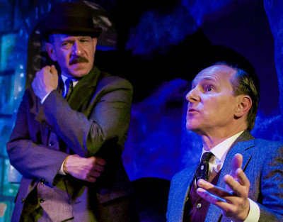 Adam Bitterman as Dr. Watson (left), James Sparling as Sherlock Holmes