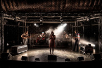 Cast of 'Cambodian Rock Band' at Victory Gardens Theatre