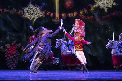 Temur Suluashvili and Pable Castro Cuevas in Joffrey Ballet's 'The Nutcracker' at Lyric Opera of Chicago