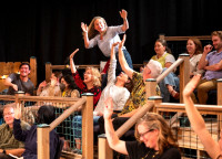 Jessie Fisher as Narrator in "Every Brilliant Thing," playing at Writers Theatre through January 5.