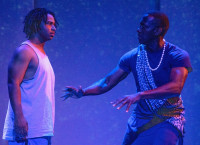 Blake Dupree (left) and Zay Williams in “Dontrell, Who Kissed the Sea” from Pegasus Theatre Chicago, now playing through August 18 at Chicago Dramatists.