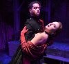 Eric Gerard is Count Vronsky and Ilse Zacharias is Anna in Lifeline Theatre’s Anna Karenina.