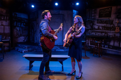(left to right) Patrick Mulvey and Chaon Cross in Greenhouse Theater Center and Proxy Theatre’s Midwest premiere of 'MIDSUMMER (A Play with Songs)'