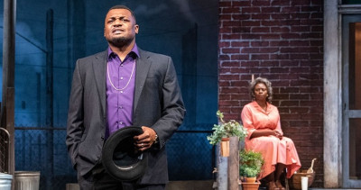 Kelvin Roston Jr. is Hedley and Taylar plays Ruby in August Wilson's King Hedley II at Court THeatre in Chicago through October 13.