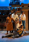 Melanie Brezill, Kelvin Roston Jr., Dee Dee Batteast, Wandachristine, and Anthony Irons in “Stokely: The Unfinished Revolution” at Court Theatre