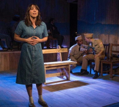 Nicole Laurenzi, Stephen Allen and Will Lidke in Griffin Theatre Company's production of Violet, directed by Scott Weinstein.