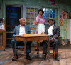 (L-R) Alfred H. Wilson, AnJi White, and Willie B. in 'East Texas Hot Links' at Court Theatre