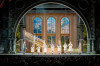 (from left) Captain von Trapp (Christopher Kale Jones) and the von Trapp children - Gretl (Lena Soszynski), Marta (Avelyn Choi), Brigitta (Genevieve Jane), Kurt (Charlie Long), Louisa (Kara Rivera), Friedrich (Brody Tyner) and Liesl (Julia Aragon) in Paramount Theatre’s The Sound of Music.
