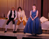 (L to R) Shail Modi (Sordido), John Zhou Duncan (The Ward) and Mia Van De Mark (Isabella) in WOMEN BEWARE WOMEN from Blue in the Right Way, directed by Kevin V. Smith, now playing through May 12 at The Edge Theater.