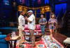 DiMonte Henning (Flip), David Alan Anderson (Joe LeVay), Eric Gerard (Kent) and Jennifer Latimore (Taylor) in Sticklfy at Writers Theatre.