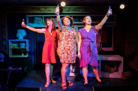 Leah Morrow, Tafadzwa Diener and Jacquelyne Jones in 'MotherFreakingHood' at the Venus Cabaret Theater at Mercury Theater Chicago
