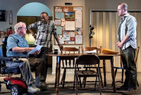 Francis Guinan, K. Todd Freeman and Tim Hopper in Bruce Norris's Downstate at Steppenwolf Theatre