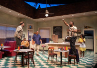 Joseph Primes, Alfred H. Wilson, A.C. Smith, Jerod Haynes and Kierra Bunch in 'Two Trains Running' at Court Theatre