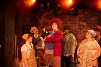 (left to right) Elizabeth Lesinski, Matty Bettencourt, Dakota Hughes, Tyler Anthony Smith, Caitlin Jackson and Patrick O'Keefe in Hell in a Handbag Productions’ world premiere of POOR PEOPLE! The Parody Musical.