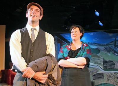 Miles Borchard and Amy Gray in Greenhouse Theater Center and On The Spot Theatre Company’s U.S premiere of Sons and Lovers.