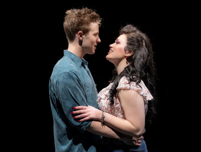 Aidan Wharton and Lucy Godinez in 'Footloose the Musical' at Marriott Theatre in Lioncolnshire