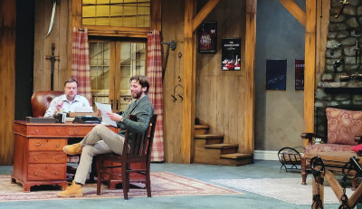 Left: Scott Kelley, Right: Tyler Szarabajka in 'Deathtrap'.