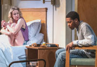 Carrie Coon and Namir Smallwood star in Tracy Letts’ Bug.