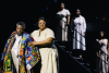 Composer and librettist avery r. young as baar booker and Meagan McNeal as safronia booker.