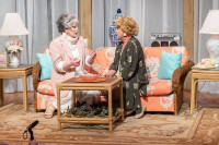 Divine Grace as Dorothy and Jason Richards as Gloria in 'Golden Gals' at Mercury Theater