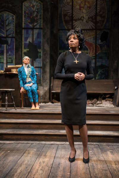 (left) Ariel RIchardson and Sydney Charles in "Nina Simone: Four Women" at Northlight Theatre through March 2nd