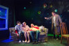 (left to right) Ensemble members Kenny Mihlfried, Darci Nalepa, John Kelly Connolly and James D. Farruggio in The Gift Theatre’s Midwest premiere of David Rabe’s COSMOLOGIES, directed by Artistic Director Michael Patrick Thornton.