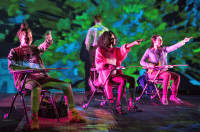 Nina Ganet (Andi), Birgundi Baker (Tara) and Dyllan Rodrigues-Miller (Shauna) in Steppenwolf for Young Adults’s world premiere production of The Burn, written by Philip Dawkins and directed by Devon de Mayo.