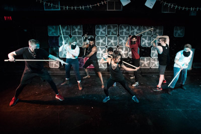 The Cast of "A Story Told in Seven Fights from The Neo-Futurists