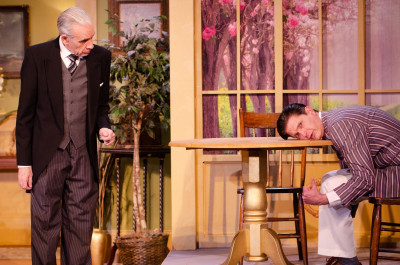 Jim McCance (Jeeves) and Christian Gray (Bertie) in 'Jeeves Saves the Day' at Mayslake Peabody Estate through March 1st