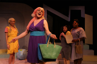 (left to right) Katherine Bellantone, Ed Jones, Ashley J. Hicks and Robert Williams in Hell in Handbag Productions’ revival of "L'imitation of Life"
