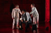 (L-R) Erik Hellman, Lorenzo Rush Jr., and Nate Burger in Court Theatre’s Rosencrantz and Guildenstern are Dead